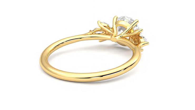 Taylor & Hart Lantana Round Engagement Ring 360 degree image 13