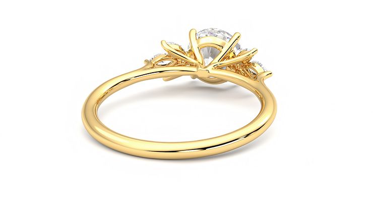 Taylor & Hart Lantana Round Engagement Ring 360 degree image 14