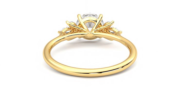 Taylor & Hart Lantana Round Engagement Ring 360 degree image 15