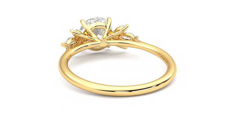 Taylor & Hart Lantana Round Engagement Ring 360 degree image 16