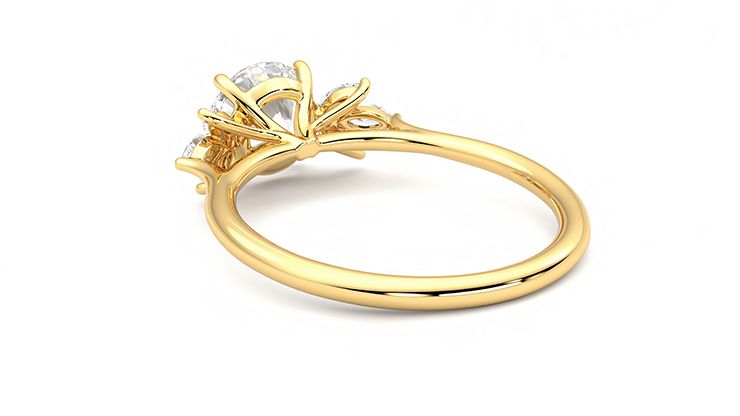 Taylor & Hart Lantana Round Engagement Ring 360 degree image 17