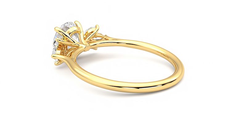 Taylor & Hart Lantana Round Engagement Ring 360 degree image 18