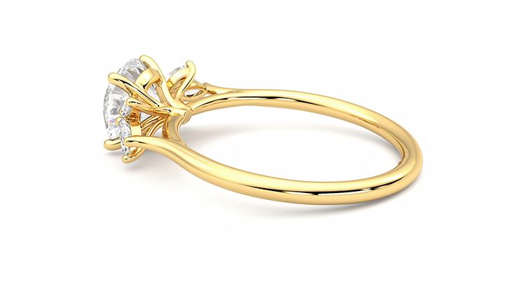 Taylor & Hart Lantana Round Engagement Ring 360 degree image 19