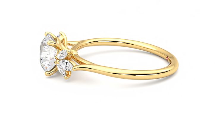 Taylor & Hart Lantana Round Engagement Ring 360 degree image 21