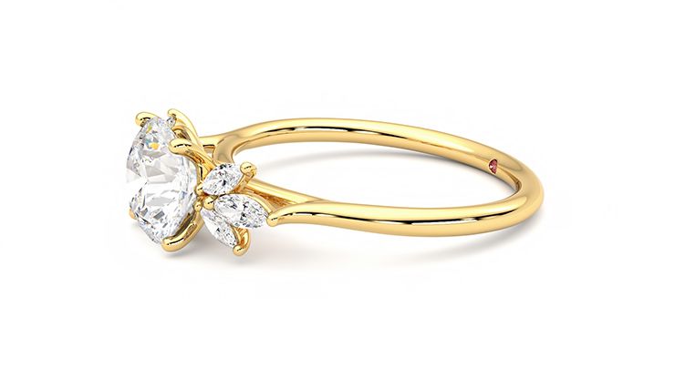 Taylor & Hart Lantana Round Engagement Ring 360 degree image 22