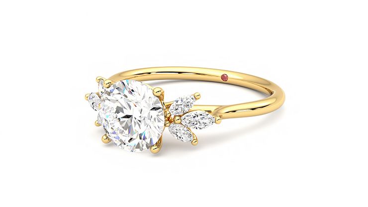 Taylor & Hart Lantana Round Engagement Ring 360 degree image 25