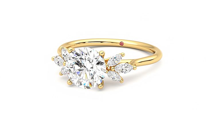 Taylor & Hart Lantana Round Engagement Ring 360 degree image 26
