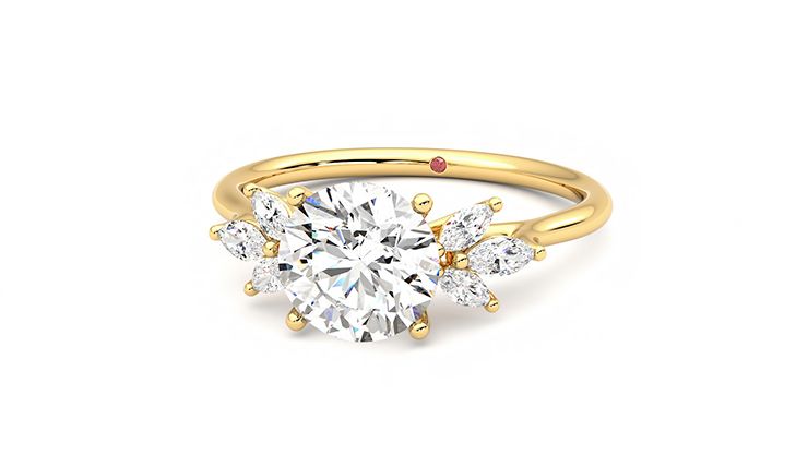 Taylor & Hart Lantana Round Engagement Ring 360 degree image 27