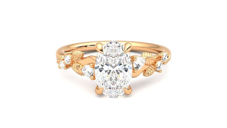 Taylor & Hart Lierre Oval Engagement Ring 360 degree image 0