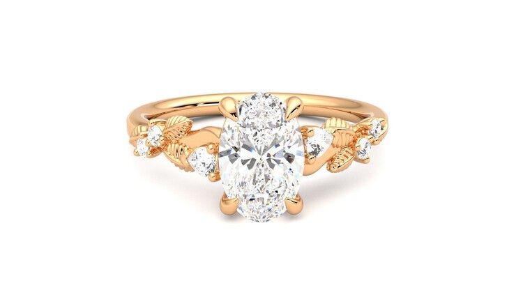 Taylor & Hart Lierre Oval Engagement Ring 360 degree image 1