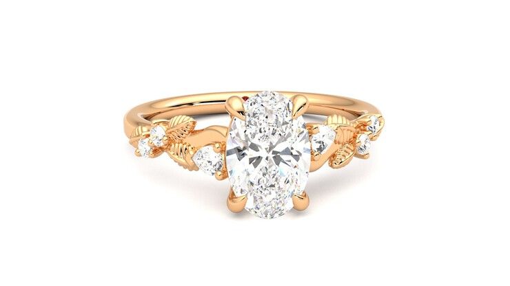 Taylor & Hart Lierre Oval Engagement Ring 360 degree image 2