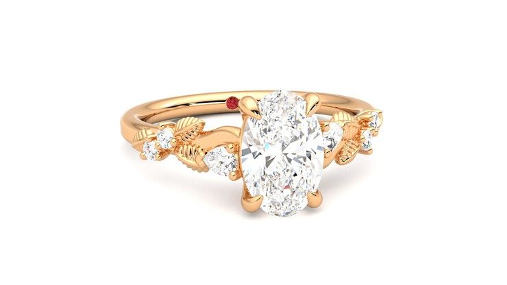 Taylor & Hart Lierre Oval Engagement Ring 360 degree image 3