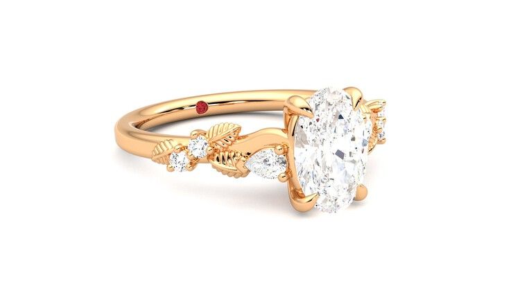 Taylor & Hart Lierre Oval Engagement Ring 360 degree image 5