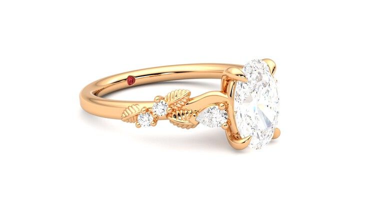 Taylor & Hart Lierre Oval Engagement Ring 360 degree image 6