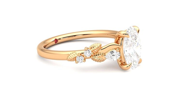 Taylor & Hart Lierre Oval Engagement Ring 360 degree image 7