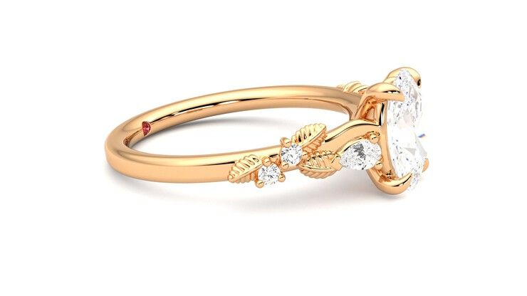 Taylor & Hart Lierre Oval Engagement Ring 360 degree image 8