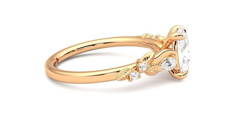 Taylor & Hart Lierre Oval Engagement Ring 360 degree image 9