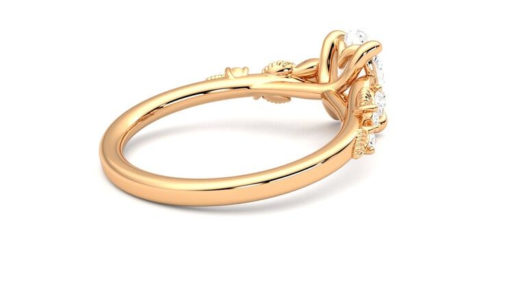 Taylor & Hart Lierre Oval Engagement Ring 360 degree image 12