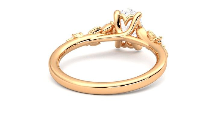 Taylor & Hart Lierre Oval Engagement Ring 360 degree image 14