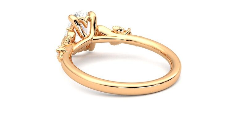 Taylor & Hart Lierre Oval Engagement Ring 360 degree image 17