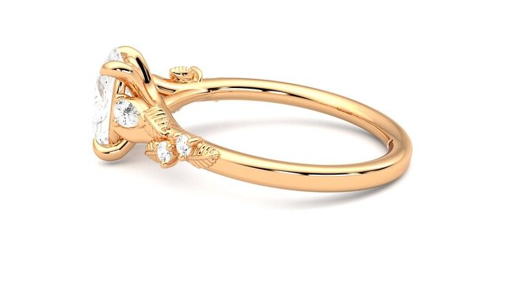 Taylor & Hart Lierre Oval Engagement Ring 360 degree image 20