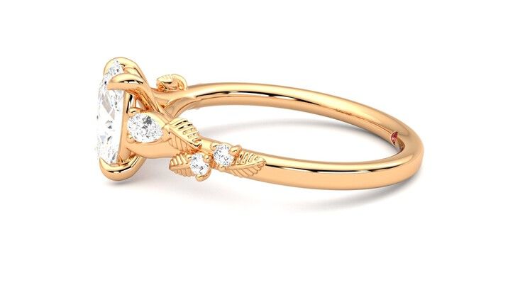 Taylor & Hart Lierre Oval Engagement Ring 360 degree image 21