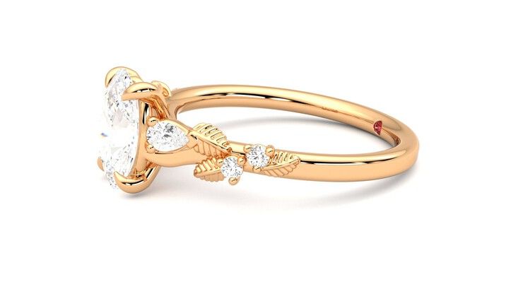 Taylor & Hart Lierre Oval Engagement Ring 360 degree image 22