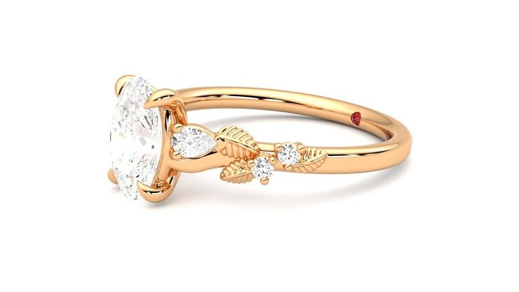 Taylor & Hart Lierre Oval Engagement Ring 360 degree image 23