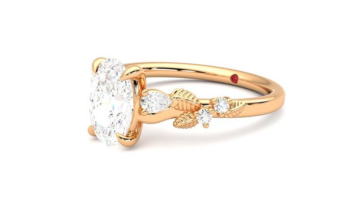 Taylor & Hart Lierre Oval Engagement Ring 360 degree image 24