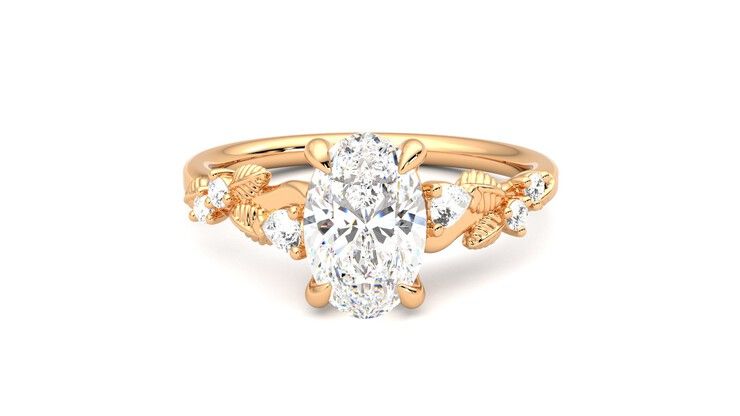 Taylor & Hart Lierre Oval Engagement Ring 360 degree image 29