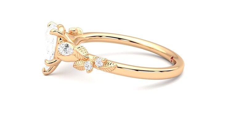 Taylor & Hart Lierre Pear Engagement Ring 360 degree image 21