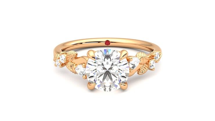 Taylor & Hart Lierre Round Engagement Ring 360 degree image 0