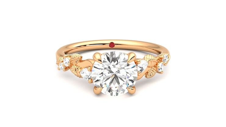 Taylor & Hart Lierre Round Engagement Ring 360 degree image 1