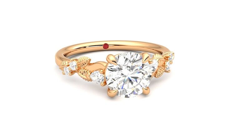 Taylor & Hart Lierre Round Engagement Ring 360 degree image 3
