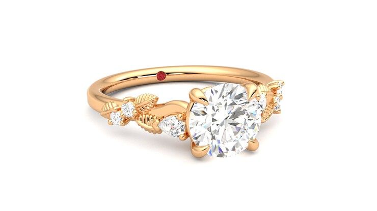 Taylor & Hart Lierre Round Engagement Ring 360 degree image 4