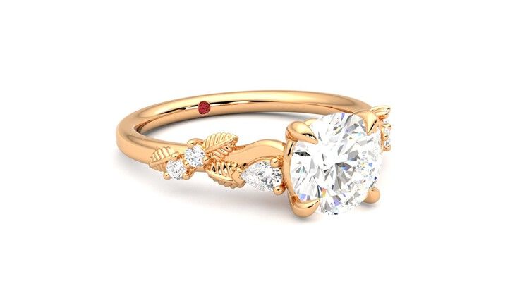 Taylor & Hart Lierre Round Engagement Ring 360 degree image 5