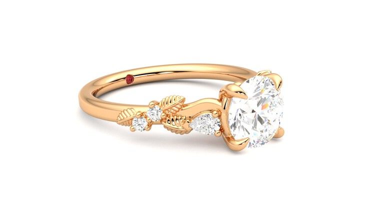 Taylor & Hart Lierre Round Engagement Ring 360 degree image 6