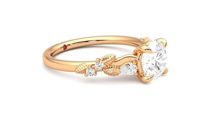 Taylor & Hart Lierre Round Engagement Ring 360 degree image 7