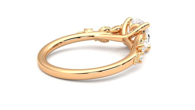 Taylor & Hart Lierre Round Engagement Ring 360 degree image 12