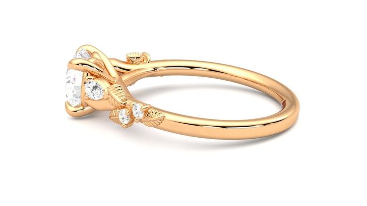 Taylor & Hart Lierre Round Engagement Ring 360 degree image 20
