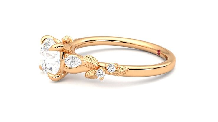 Taylor & Hart Lierre Round Engagement Ring 360 degree image 22