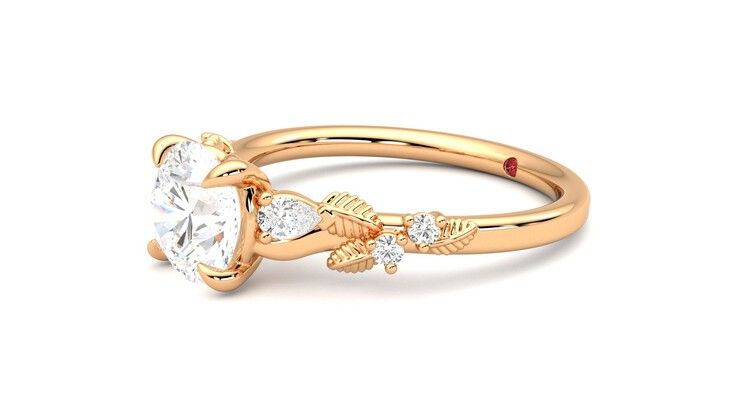 Taylor & Hart Lierre Round Engagement Ring 360 degree image 23