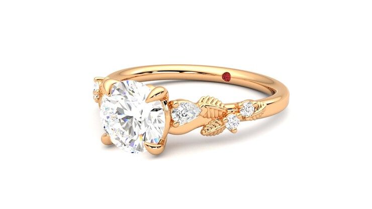 Taylor & Hart Lierre Round Engagement Ring 360 degree image 25