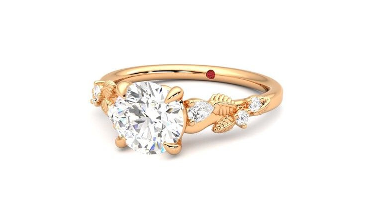 Taylor & Hart Lierre Round Engagement Ring 360 degree image 26