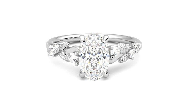 Taylor & Hart Lierre Oval Engagement Ring 360 degree image 0