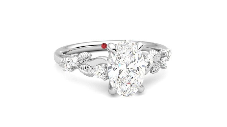 Taylor & Hart Lierre Oval Engagement Ring 360 degree image 3