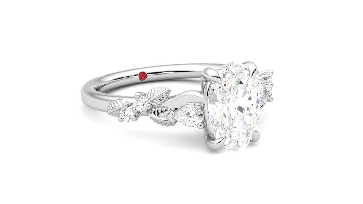 Taylor & Hart Lierre Oval Engagement Ring 360 degree image 5