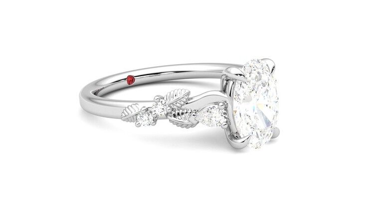 Taylor & Hart Lierre Oval Engagement Ring 360 degree image 6
