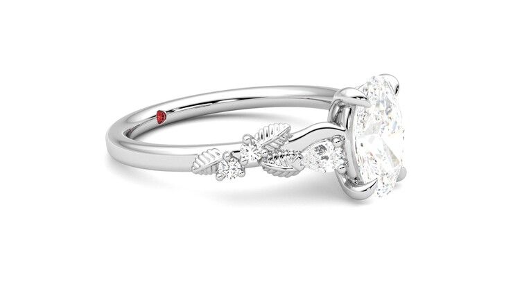 Taylor & Hart Lierre Oval Engagement Ring 360 degree image 7