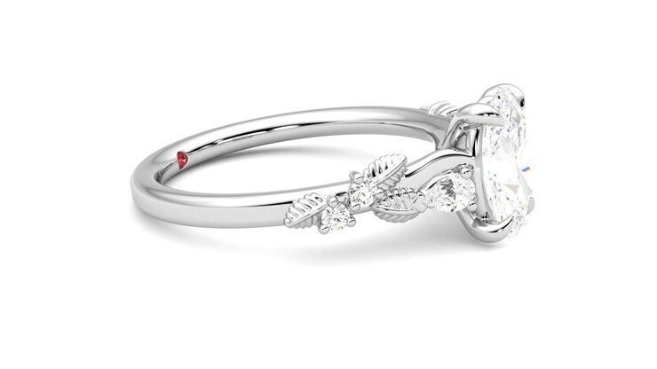 Taylor & Hart Lierre Oval Engagement Ring 360 degree image 8